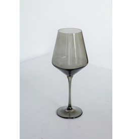 Gray Smoke Stemmed Wine Glass