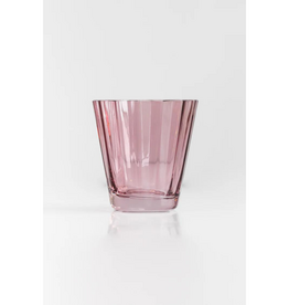 Estelle Colored Glass Rose Sunday Low Ball