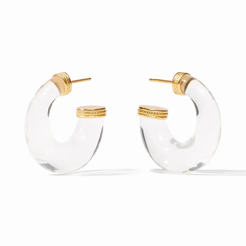 Julie Vos Madison Statement Hoop - Clear Acrylic - M