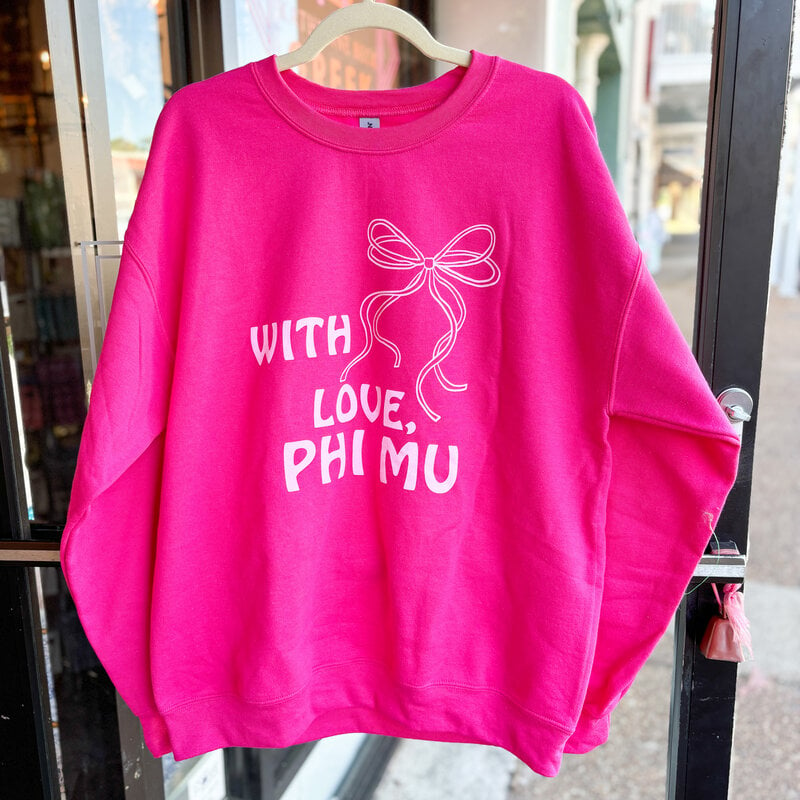 PHI MU Bow Sweatshirt