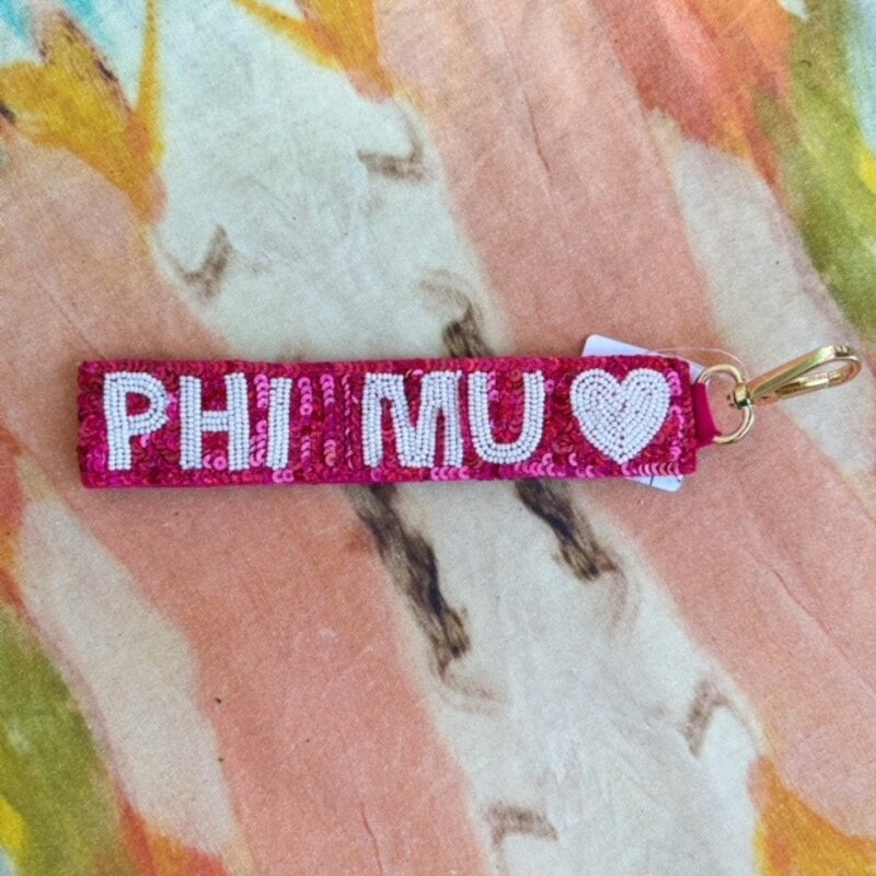 Sorority Sequin Wristlet - PHI MU