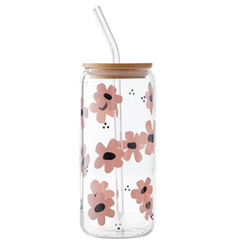 Floral Glass Tumbler