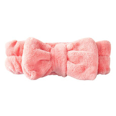 Pink Plush Bow Headband