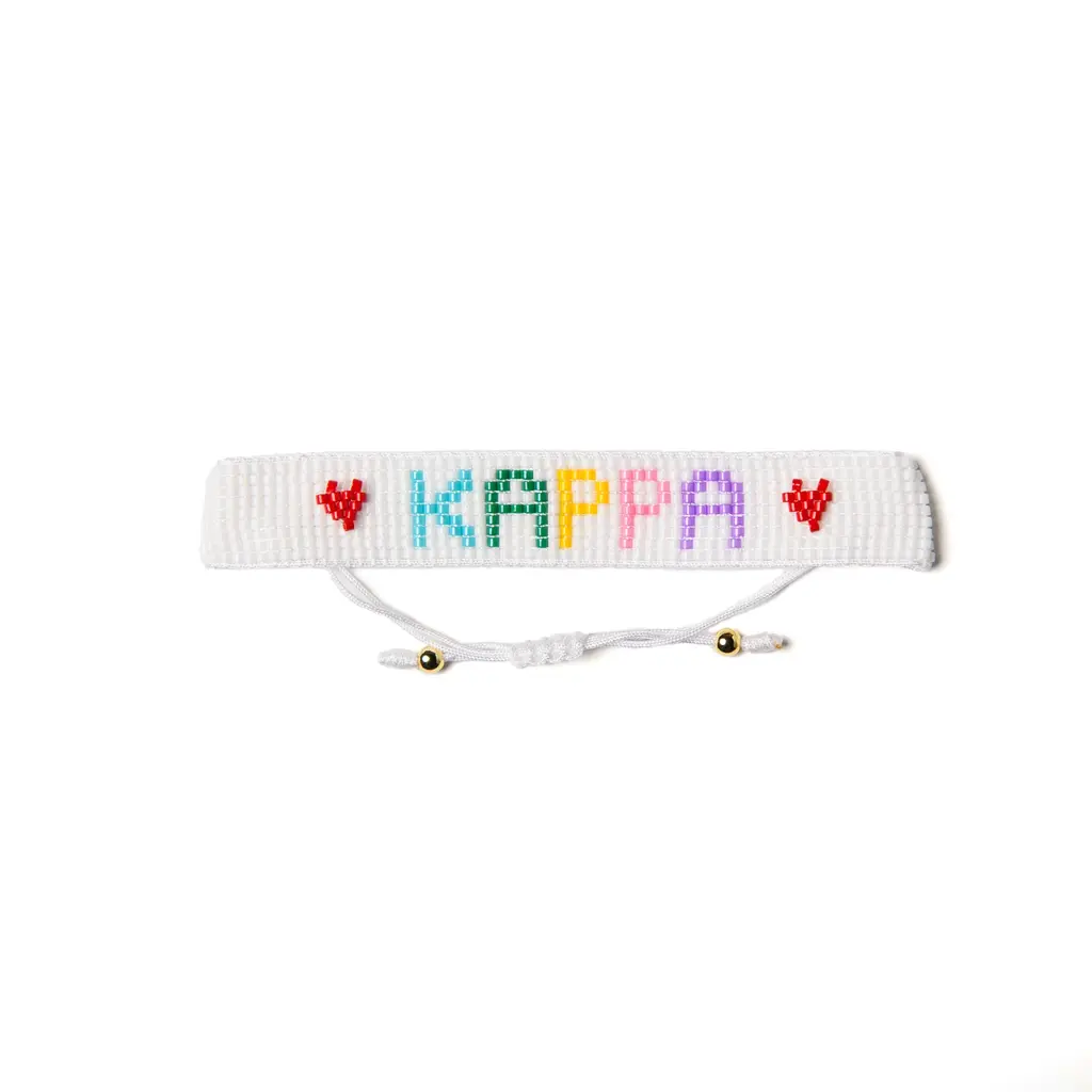 KKG Rainbow Letters Beaded Bracelet