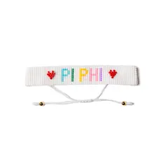 PI PHI Rainbow Letters Beaded Bracelet