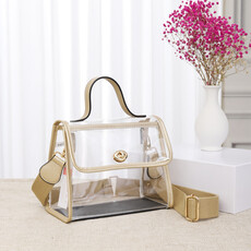 Top Handle Clear Bag Gold