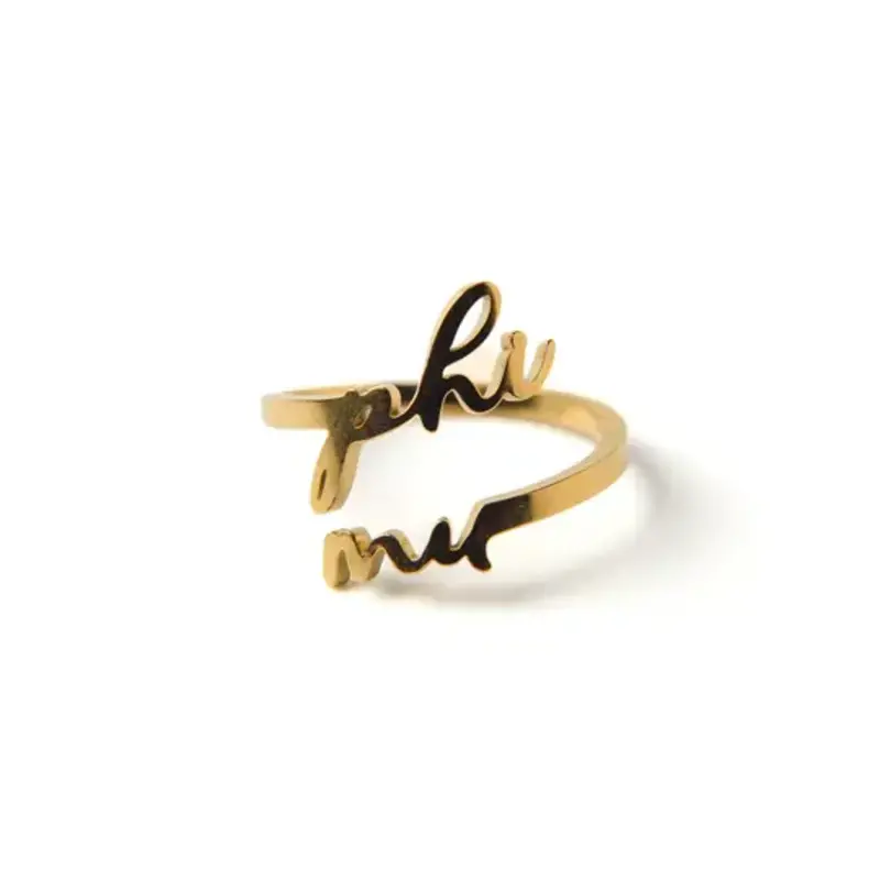 PHI MU Adjustable Ring