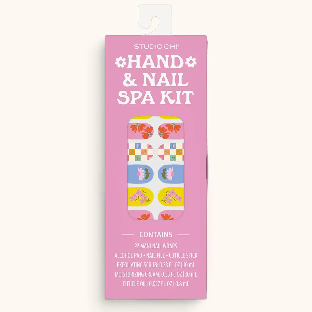 Checkerboard Blooms Hand & Nail Spa Kit