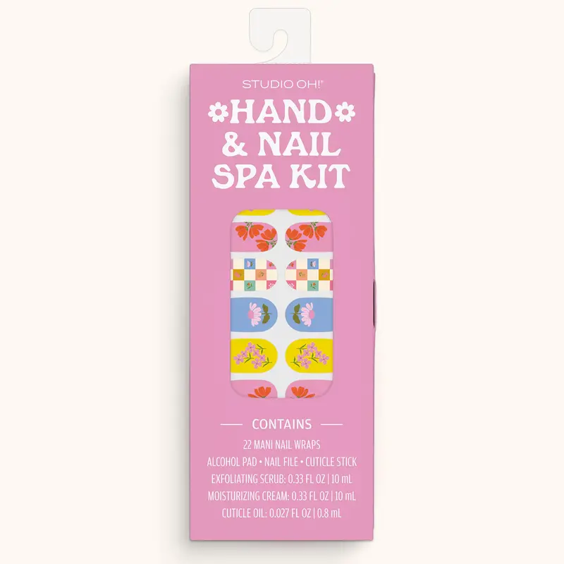 Checkerboard Blooms Hand & Nail Spa Kit