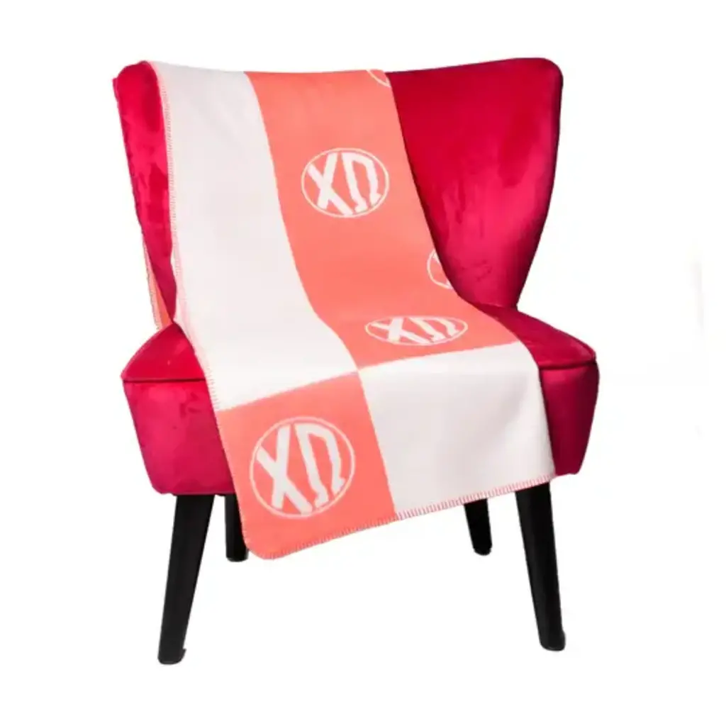 Woven Monogram Circle Blanket (50"x60") Chi O