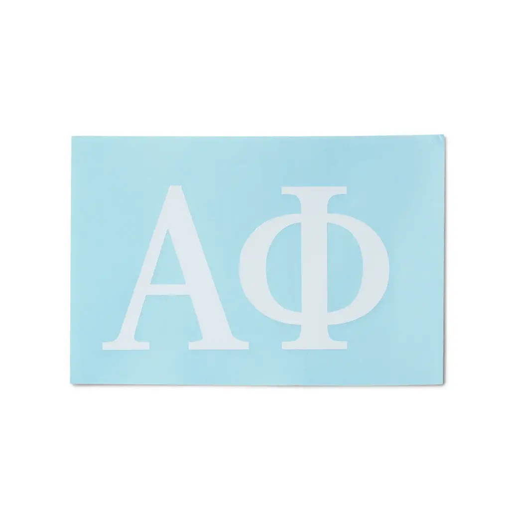 SORORITY WHITE CAR DECAL ALPHA PHI