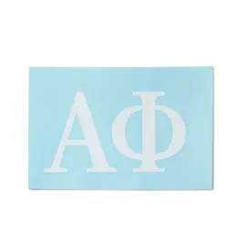 SORORITY WHITE CAR DECAL ALPHA PHI