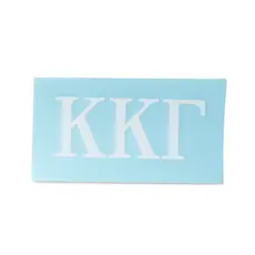SORORITY WHITE CAR DECAL KKG