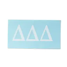 SORORITY WHITE CAR DECAL TRI DELTA