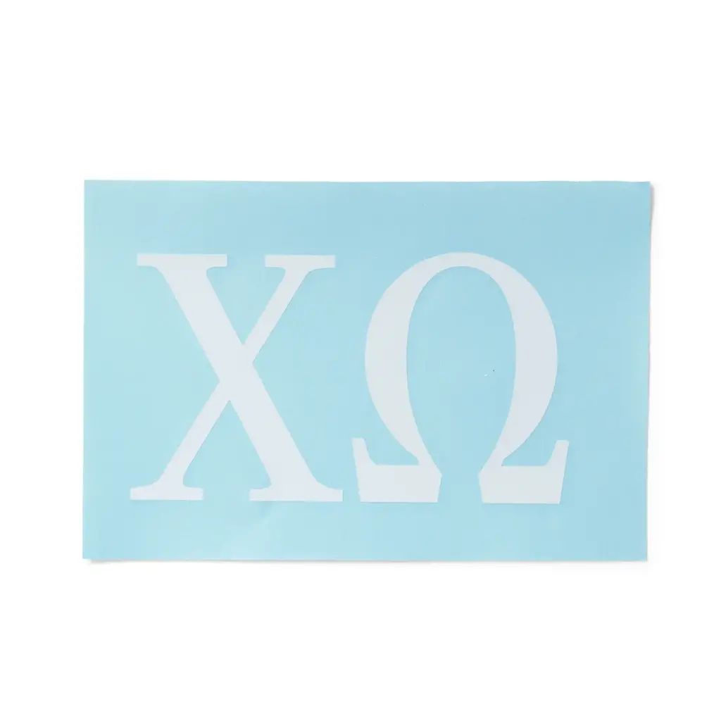 SORORITY WHITE CAR DECAL CHI O