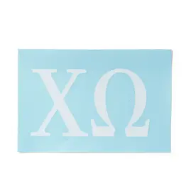 SORORITY WHITE CAR DECAL CHI O