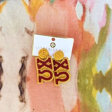 XO Sorority Beaded Earrings