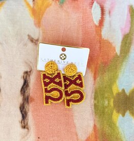 XO Sorority Beaded Earrings