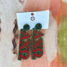 AXO Sorority Beaded Earrings