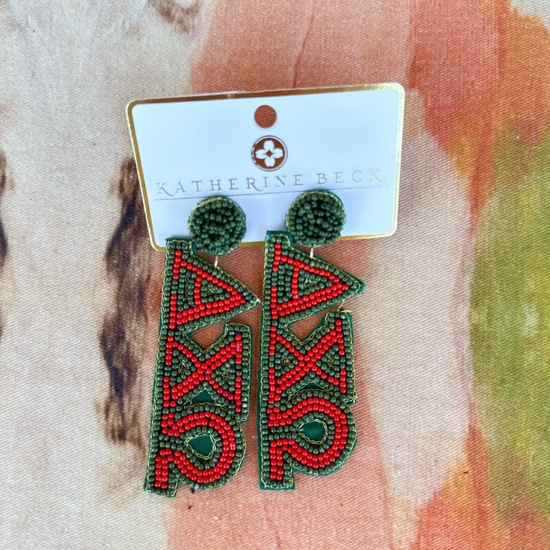 AXO Sorority Beaded Earrings