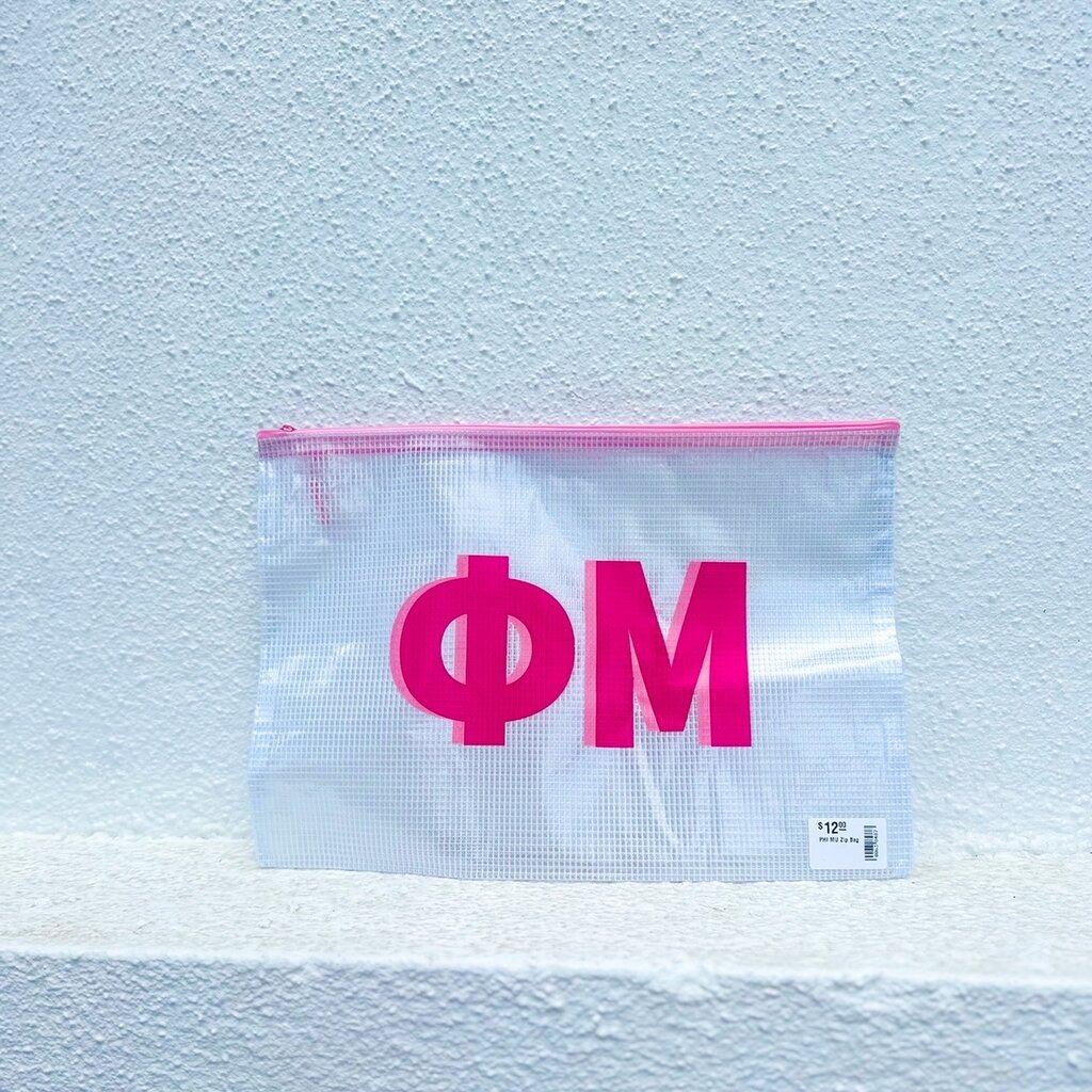 PHI MU Zip Bag
