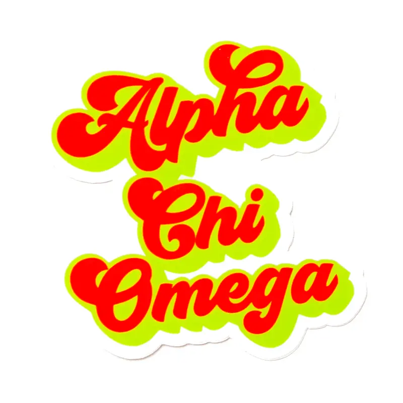 Sorority Retro Decal ALPHA CHI OMEGA