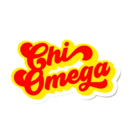 Over The Moon Sorority Retro Decal CHI OMEGA