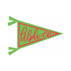 ALPHA CHI Pennant Decal
