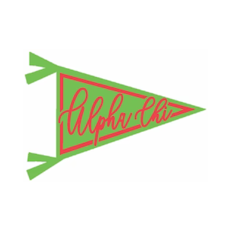 ALPHA CHI Pennant Decal