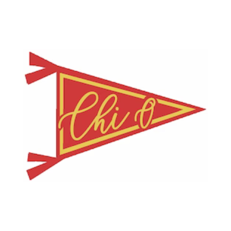 CHI OMEGA Pennant Decal