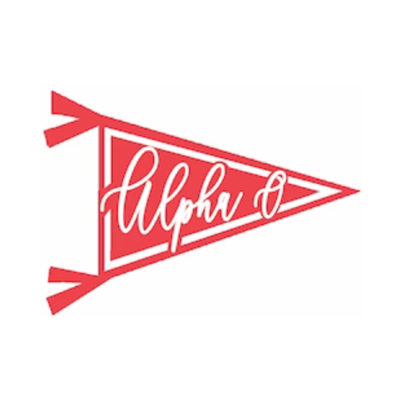 ALPHA O  Pennant Decal