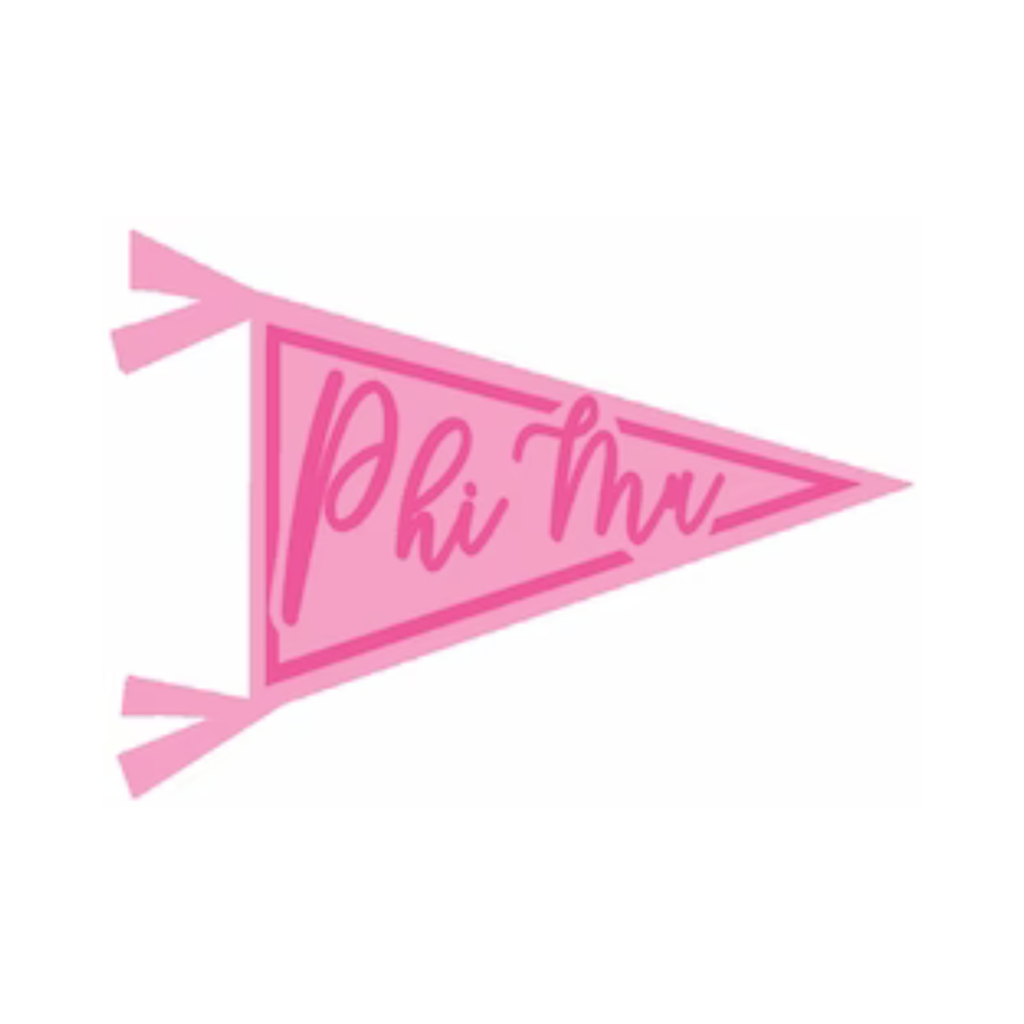 PHI MU Pennant Decal
