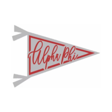ALPHA PHI Pennant Decal