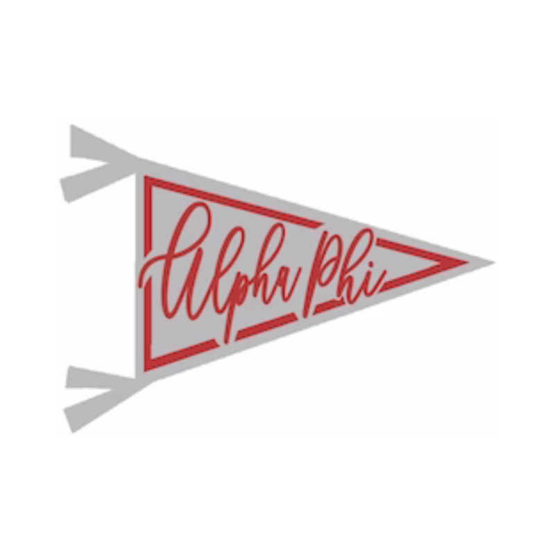 ALPHA PHI Pennant Decal