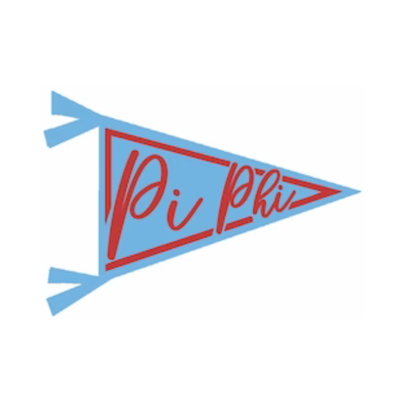 PI PHI Pennant Decal