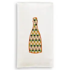 Champagne Bottle Tea Towel - No Words