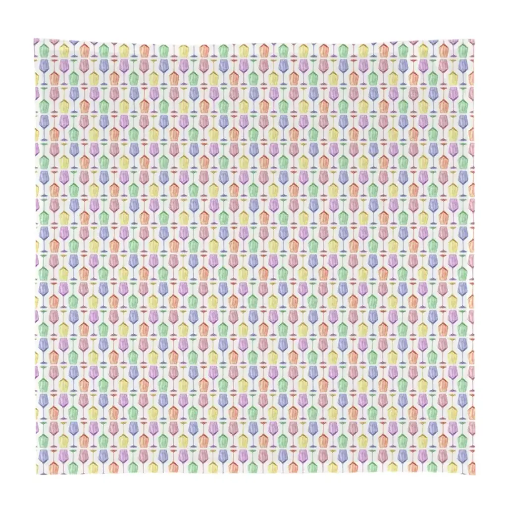 Colorful Wine Glasses Square