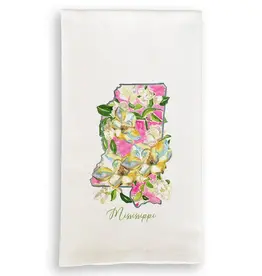 Floral Mississippi Tea Towel