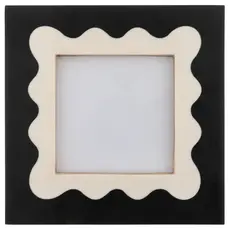 Resin Picture Frame B&W Squiggle Square