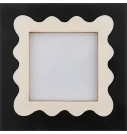 Resin Picture Frame B&W Squiggle Square