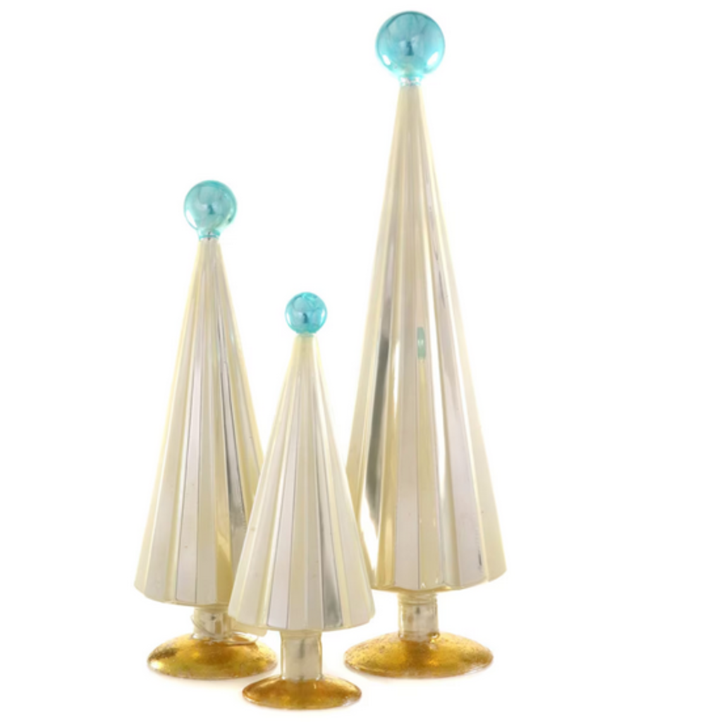 PLEATED TREE - PEARL BLUE 16.25in