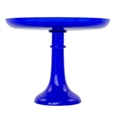 Estelle Colored Glass Royal Blue Cake Stand