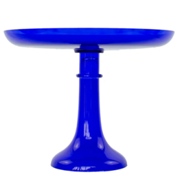 Estelle Colored Glass Royal Blue Cake Stand