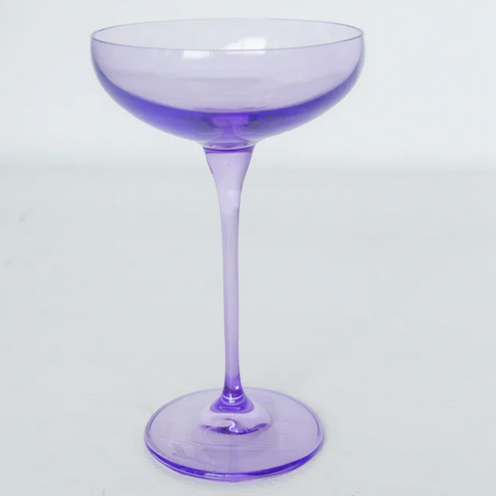 Estelle Colored Glass Lavender Champagne Coupe