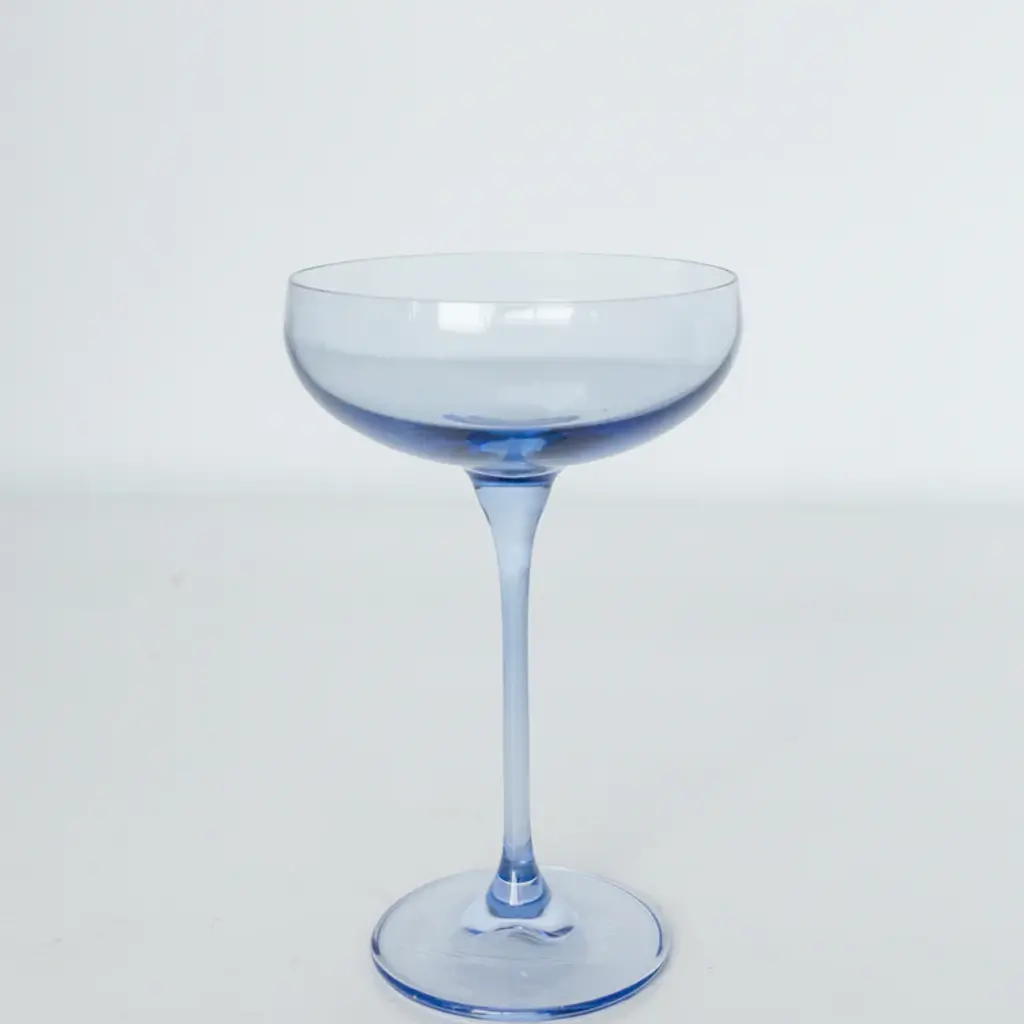Estelle Colored Glass Cobalt Blue Champagne Coupe
