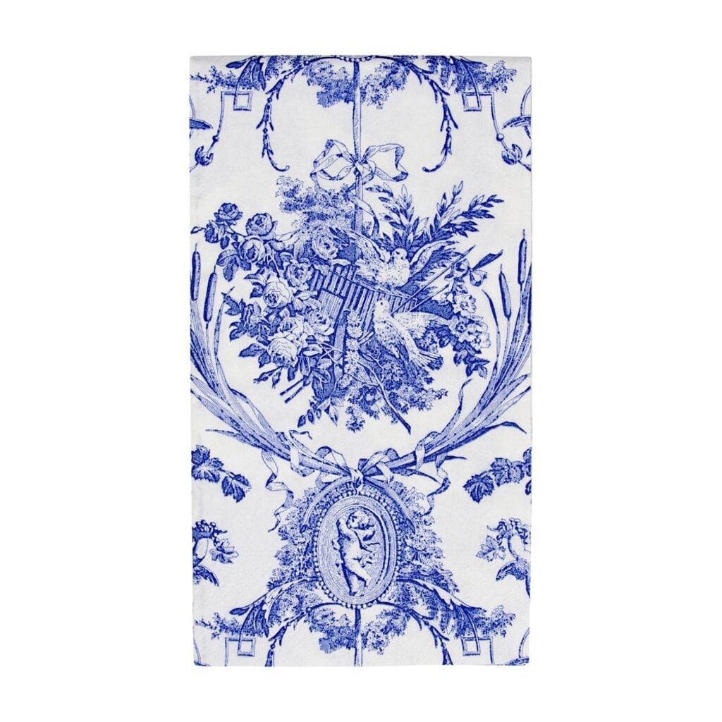 Romantic Toile Blue Guest Towel