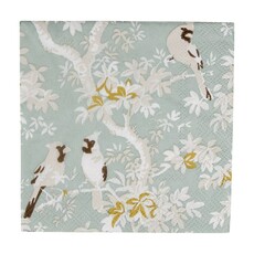 Caspari Scenic Songbirds Celado Cocktail Napkin