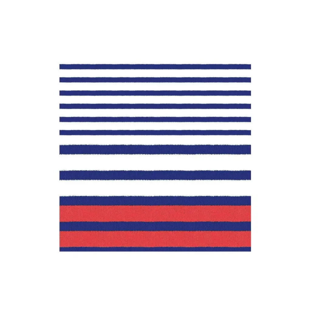 Breton Stripe Blue Cocktail Napkin