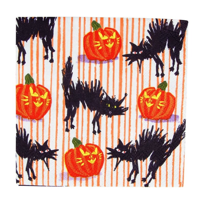 Halloween Cats Cocktail Napkin