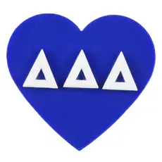 Sorority Acrylic Heart Pin Delta Delta Delta